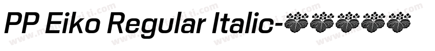 PP Eiko Regular Italic字体转换